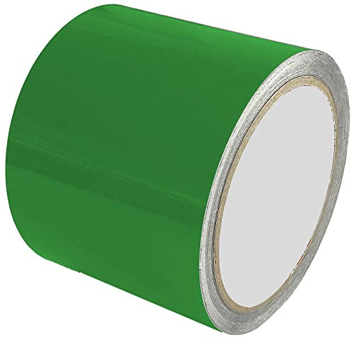 INDIGOS UG - Zierstreifen 10m x 8cm - grün glänzend - Auto Motorrad Boot Modellbau - Dekorstreifen Seitenstreifen Klebestreifen - Tuning - Car Wrapping Autofolie Zierleisten