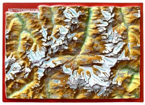 Matterhornregion, Reliefpostkarte: Tiefgezogene Reliefpostkarte