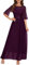 Wedtrend Elegant Cocktailkleid Standespitzenkleid Langärmeliges Kleid Kleid Hochzeitsgast Damen Kleider Damen Lang WT0314 Grape L