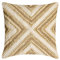 The HomeCentric Dekorativ Beige Kissen Überzüge, 2 Stück, 45x45 cm Leinen Kissen Spitze & Jute, Kissenhülle mit, Geometrisch Kissen, Modern Kissen Überzüge - Jutee Love