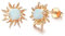 Sonne Ohrringe,925 Sterling Silber Sonne Ohrstecker Hypoallergene Sonne Ohrringe Vergoldete Sonnen Ohrringe Geschenke für Damen Mädchen Kinder