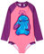 Disney Costumi Interi da Bagno per Bambine, Costume da Bagno Manica Lunga Set (Rosa Stitch, 4-5 Anni)