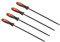 PATIKIL Motosierra Cadena Afilado Lima, 4 Paquete 7/32 Pulgadas (5,5mm) Redonda Cadena Sierra Afilador Lima con Plástico Mango para Motosierra, Rojo Negro