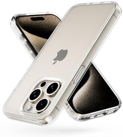 MobNano Ultra Durchsichtig Hybrid Hülle für iPhone 15 Pro Max Hülle, Stoßfest Silicone Bumper Handyhülle Shockproof Transparent Fallschutz iPhone 15 Pro Max Case - Klar