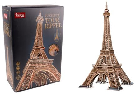EXPLORA - Eiffelturm - 3D-Puzzles 540041 - 314 Teile - Historisches Denkmal - Level 10 - Ohne Kleber oder Schere - Bildungs - Paris - Konstruktionsspiel - Geschenk - Modell - Ab 10 Jahren