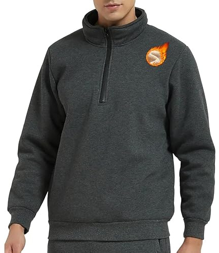 wulanhada Men Big and Tall Stand-up Collar Sweatshirt Xl-9Xl Outdoor Jacket Windbreak Zipper Tops(8XL,Gray)