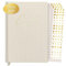 KIND OF HAZEL® Terminplaner 2025 A5 Beige + Sticker Set | Hochwertiger Kalender 2025 Planer mit Goldfolienprägung | To Do Liste Daily Journal 2025 Tagebuch für Erwachsene