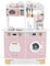 COSTWAY Kids Toy Kitchen, Pretend Play Kitchen with Coffee Maker, Microwave, Oven, Washing Machine, Accessories, Children Cooking Role Playset for 3+ Years Old
