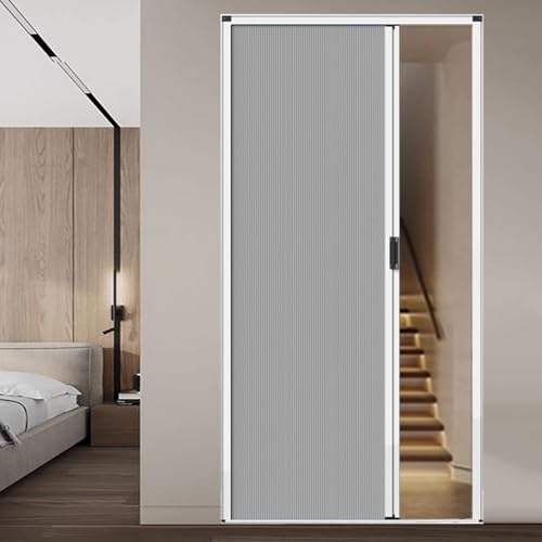 Dailify Concertina Door Blackout Sliding Accordion Door Internal, Living Space Magnetic Folding Gate with Handle, Pleated Concertina Doors for Laundry Room(35x80in (89x203cm))