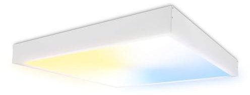 Smart Home LED Panel Deckenleuchte CCT 60x60cm variables weiß 2700-6500K 4800lm dimmbar inkl. Fernbedienung App-steuerbar Alexa Google Assistant Bluetooth WiFi Android iOS 600x600x68mm