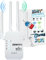 Repeteur Wifi Ac1200Mbps Puissant,Amplificateur Wifi, 4 Antennes, 2 Ports Lan,Mode Répéteur et Routeur et Ap, Exterieur de 300m², Facile à Installer en Francais+Video