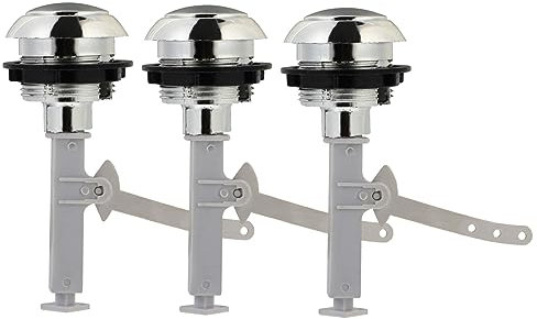 NUOBESTY 3Stücke Toilettenknopf Langlebigem Einfacher Druckknopf für Toilettenspülung Rostfrei und Korrosionsbeständig für Heim Büro Hotel