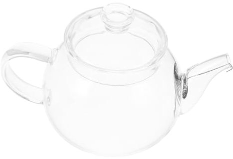 UKCOCO Tetera de Vidrio de Borosilicato Transparente con Infusor Resistente Calor para Flor para Uso Doméstico Cocina