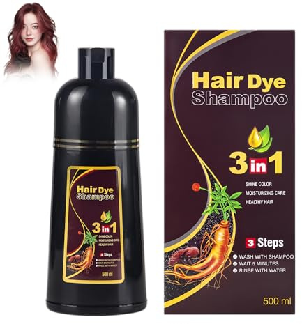 Mikabila 06 Tinte en crema color rojo vino oscuro,Tinte de cabello en crema,Se puede utilizar como tinte temporal,Calidad de Salón Duradera,apto para todo tipo de cabello, 500ml