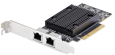 StarTech 2-Port PCIe 10Gb Ethernet Network Card (PR210B-NETWORK-CARD) | 10GBASE-T, BCM57416 Chipset, Windows and Linux, NIC Card