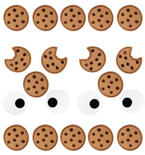 20 Stücke Keks Aufnäher,Kleidung Cookie Patches | Keks Bügelflicken,Keks-Stickerei-Stoffflicken,Karneval Aufnäher,Zum Dekorieren Oder Reparieren Von Kleidung