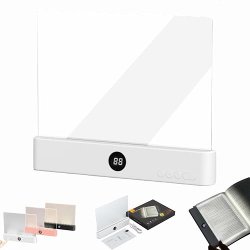 Générique Lampe De Lecture, Lampe De Lecture Pour Livre Avec 3 Couleurs Et Minuterie, Liseuse Led Lampes Lecture Livre, Couleur De LumièRe RéGlable Et Fonction Rechargeable (blanc)