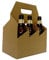 Boxes2Go Wine Carrier (16.5 x 25 x 32cm) - Brown Eco-Friendly Cardboard 6 Bottle Packaging, Gift Wine Box (Pack of 20) *Made in Britain*