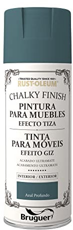 Rust-Oleum Bruguer Chalky Finish pintura para muebles en spray Azul Profundo 400 ml