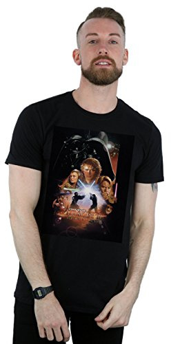 Star Wars Men's Episode III Movie Poster T-Shirt Black Small