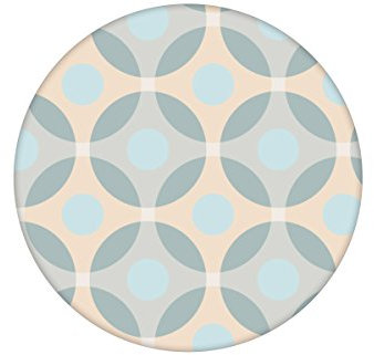 Gräflich Münster'sche Manufaktur beige Moderne Retro Tapete Flower Dots mit großen Punkten passt zu Little Greene Wandfarben- Vliestapete für extravagante als Wohnakzente (Muster 20 x 46,5cm)