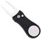 Mile High Life Ganzmetall Faltbares Golf Pitchgabel mit Pop-up Taste & Magnetkugel Markierung (Black Bone)