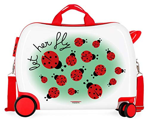 Movom Happy Time Kinder-Koffer Mehrfarbig 50x38x20 cms Hartschalen ABS Kombinationsschloss 34L 2,1Kgs 4 Räder Handgepäck