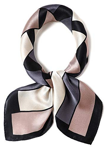 ANDANTINO Schal aus 100 % Maulbeerseide, 53,3 cm, leicht, quadratisch, atmungsaktiv, digital bedruckt, mit Geschenkverpackung, Medium