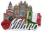 3D Wahrzeichen Mailand Italien Kühlschrank Kühlschrankmagnet Tourist Souvenirs Handgemachte Harz Handwerk Magnetische Aufkleber Home Küche Dekoration Reise Geschenk
