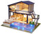 Bricolaje Casa de Muñecas de Madera de Diseño, con Luces+Piscina Privada, Miniatura con Todos los Muebles, Casa de Muñecas, Juego de Descompresión(con/SIN Cubierta de Polvo)(SIN Cubierta de Polvo)