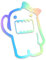 Decus Domo Girl L 0135 (Oil Slick Hologramm) // Sticker OEM JDM Style Aufkleber