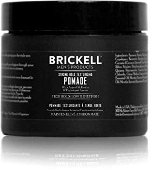 Brickell Men's Strong Hold Texturierende Pomade für Männer, natürliche und organische, biegsame Faserpomade, 59 ml, Duftgel