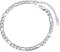 FOCALOOK Bracelet de Cheville 30cm en Acier Inxoydable Chaîne du Pieds à Maille Figaro 6mm pour Femme Homme