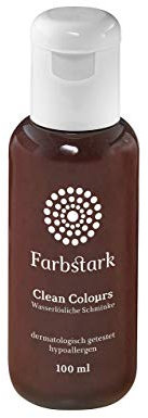 Bodypaintingfarbe Clean Colours Dunkelbraun, 100 ml
