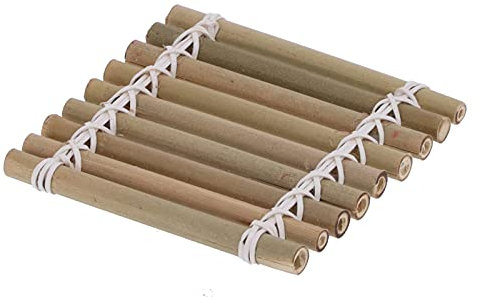 Raft Tee Tablett Tee Set, Geflochtene Untertasse aus Holz Kung Fu Teeset Isolierunterlage für Restaurant, Café und Küche(10x10 cm)