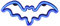 Bat Shape Neon Light, LED Neon Sign Lampe, Neon Wandbehang Innovative Nachtlichter für Festival Holiday Christmas Party Decor(Blau)