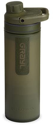 GRAYL UltraPress 16,9 oz Wasserreiniger & Filterflasche für Wandern, Rucksackreisen, Survival, Reisen (Olive Drab)