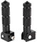 Qiilu M8 Repose-pieds Pliables pour Moto, 2 Pièces Pédales en Aluminium pour Moto électrique Anti-dérapant 8MM Universel 90 Degrés Fixe Pliant la Tige de Support de Pédale de Passager(Le noir)