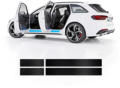 Blackshell® Basic Einstiegsleisten Schutz kompatibel mit Škoda Superb Kombi | Typ 3V | Bj. 2019-2023 (Facelift) Carbon Matt - passgenaue Lackschutzfolie inkl. Profi Rakel