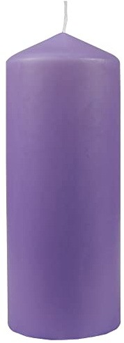 HS Candle Wachskerzen Stumpenkerzen Ø8cm x 20cm (Violett) - Lange Brenndauer - Hergestellt in EU - Kerzen Blockkerzen - Wachs Stumpen