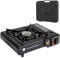 Taylor & Brown Black Portable Camping Stove with Cary Case | EN417 Compliant Premium Camping Stove Gas Portable | with Automatic Ignition & Heat Control