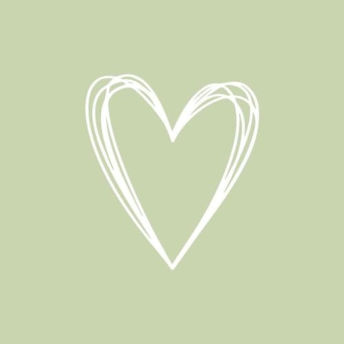 Papier-Servietten mit Herz in salbei grün & weiß Tisch-Dekoration Muttertag Valentinstag Liebe Hochzeit Tisch-Dekoration Deko Baby-Party Mädchen & Junge Frühling & Ostern (40, Herz salbei-grün)