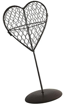misppro Herz Form Eisen Draht Rahmen Sukkulenten Topf Rack mit Ständer Hochzeit Yard Decor