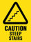 Warnschild Vorsicht Steile Treppe Retro Metallschild Personalisierte Sprüche Schilder 20X30Cm, Tin Sign