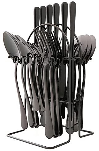ALQFHFY Set Posate con Confezione Regalo, in Acciaio Inox Alta qualità Composto Coltello, Forchetta, Cucchiaio Set Posate 24 Set, (Vari Colori Disponibili con Portaoggetti)