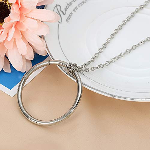 NOLLAM Kühle Magische Ring-Kette Zaubertrick Requisiten Metall Knot Ring Auf Kette Game Show Play-Geschenk Kinder Spielzeug