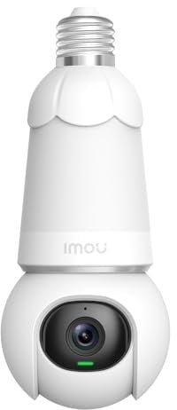 Imou 2K Telecamera Lampadina WiFi Esterno per E26/E27 Portalampada, Telecamera WiFi Interno con Audio Bidirezionale, Rilevamento Umano/Auto, Visione Notturna A Colori Privacy Modalità