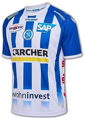 hummel TVB Stuttgart Heimtrikot 23 24 weiß-blau TVBS Home Shirt Handball Jersey, Größe:L