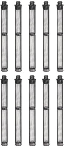 Sourcing Map 10 Pcs 60 Mesh Airless Spray Gun Filter, Black, Stainless Steel, Vertical Design for Easy Removal and Cleaning