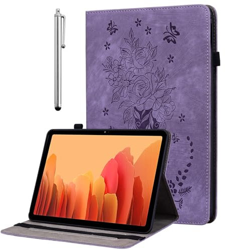 KEFBWAO Custodia per tablet Amazon Fire HD 10 e 10 Plus (13a/11a generazione, versione 2023/2021) da 10,1 pollici, custodia in pelle PU multi-angolo con porta stilo per Fire HD 10 2023, viola